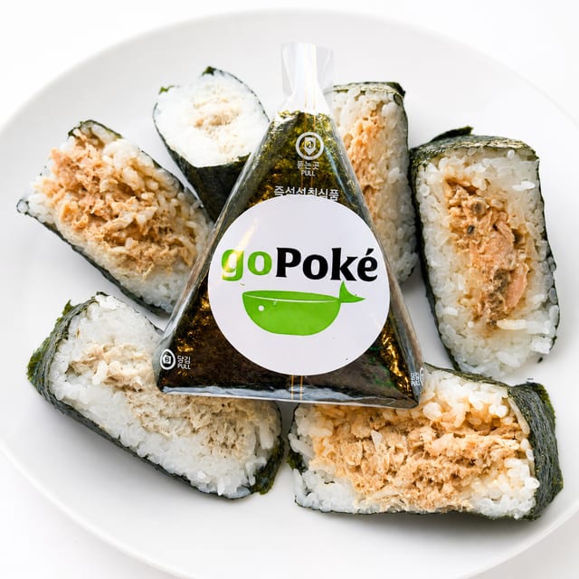 Garlic Salmon Onigiri.
