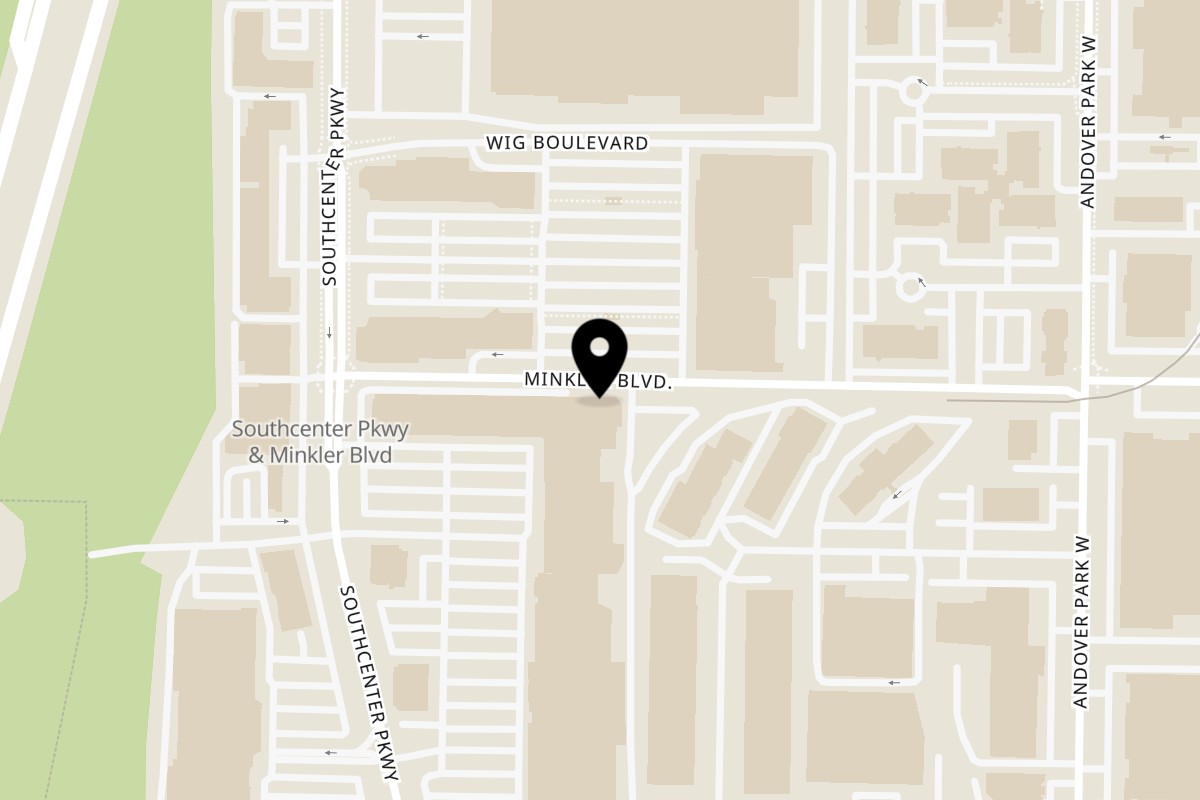 Map showing the location of GoPoke on 17348 Southcenter Pkwy Suite 104 in Tukwila